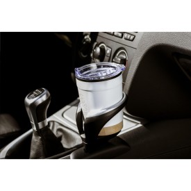 Kobe Bamboo thermosbeker 350 ml - gerecycled RVS - dubbelwandig - push-on deksel - afsluitbaar
