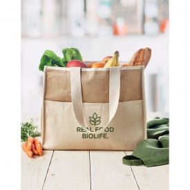 Boodschappenkoeltas 29 L - jute - draaghandvat