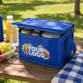 Koeltas voor 6 blikjes - non-woven - schouderband