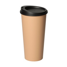 Koffiebeker met deksel 0,4 ltr.-Basic brown