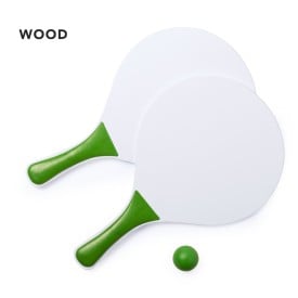 Kongal strandtennis spel - hout - gekleurde bal en handvat