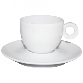 Kop en schotel elegant-Wit