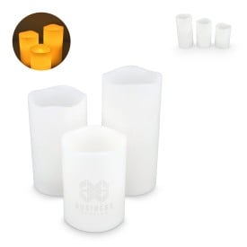 Koselys 3-delige set LED-waxkaarsen (op batterijen)