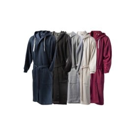 Kosta Linnewafveri badjas - L/XL - katoen/polyester - twee zakken - capuchon