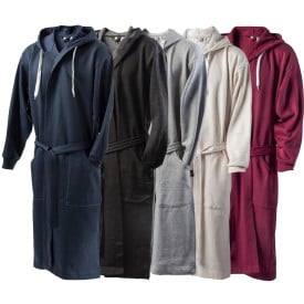 Kosta Linnewafveri badjas - L/XL - katoen/polyester - twee zakken - capuchon