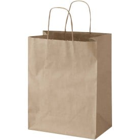 Kraft papieren tas 80–90 g/m² met gedraaide handvatten – 25 x 15 x 32 cm