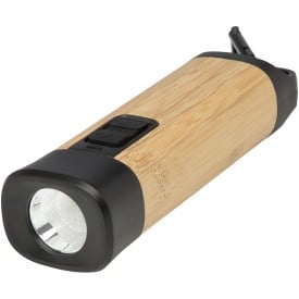 Kuma zaklamp - bamboe/gerecycled plastic - 100M bereik - 80 lumen - 3,5 uur levensduur