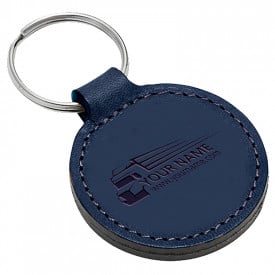 Kunstlederen auto sleutelhanger-Blauw