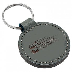 Ronde sleutelhanger - kunstleer