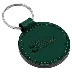 Ronde sleutelhanger - kunstleer