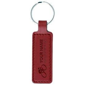 Smal sleutelhanger - kunstleer - 6 cm
