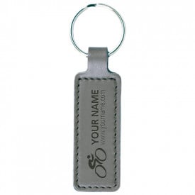 Smal sleutelhanger - kunstleer - 6 cm