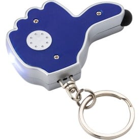 Duimpje sleutelhanger - ABS - met stylus - met ledlampje