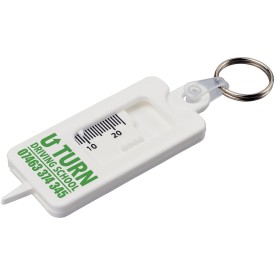 Kym sleutelhanger van gerecycled bandenprofiel-Wit