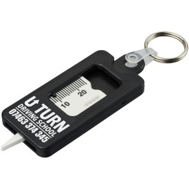 Kym sleutelhanger van gerecycled bandenprofiel-Zwart