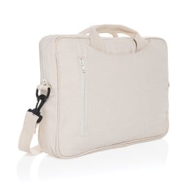 Laluka AWARE™ gerecyclede katoenen 15,4 inch laptoptas-Gebroken wit