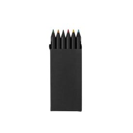Lameiro potloodset - hout - 6-delig - mini - zwart