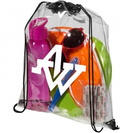 Lancaster rugzak - 5L - PVC - transparant gekleurd - met trekkoord