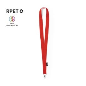 Lanyard Loriet - rPET polyester - 300D - metalen draaihaak - rPET label