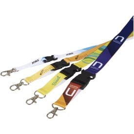 Lanyard met 2 zijden sublimatie voorzien van haak en buckle
