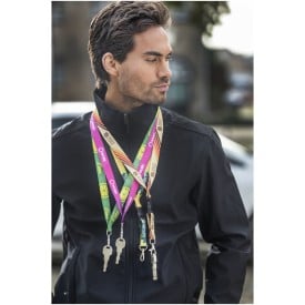 Lanyard met 2 zijden sublimatie voorzien van haak en buckle