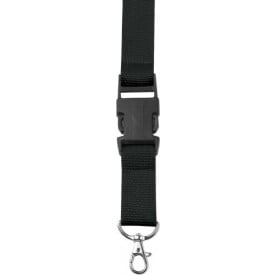 Lanyard met veiligheidssluiting-Zwart-Zonder opdruk