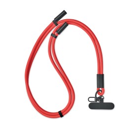 Lanyard oplaad- en datakoord - rPET-Rood