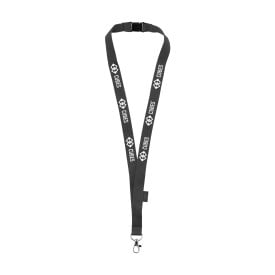 Lanyard Safety GRS RPET 2 cm keycord-Zwart