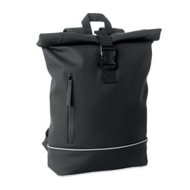 Laptop 15" rolltop PU rugzak-Zwart