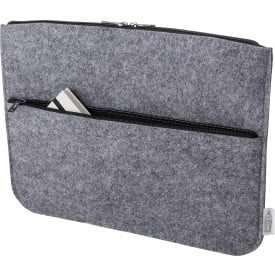 laptophoes Emilia 14 inch - rPET vilt - met ritssluiting en voorvak
