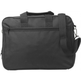 Laptoptas met rits en draagband-Zwart-Zonder opdruk