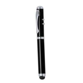Laserpen - metaal - laser- en lichtfuncties - met stylus - blauwe inkt