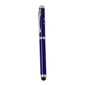 Laserpen - metaal - laser- en lichtfuncties - met stylus - blauwe inkt