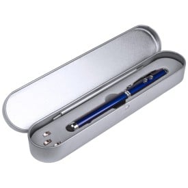 Laserpen - metaal - laser- en lichtfuncties - met stylus - blauwe inkt