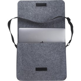 Layla laptoptas 15 inch - rPET vilt - verstelbare draagband - klittenbandsluiting