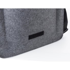 Layla laptoptas 15 inch - rPET vilt - verstelbare draagband - klittenbandsluiting