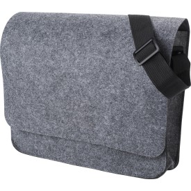 Layla laptoptas 15 inch - rPET vilt - verstelbare draagband - klittenbandsluiting