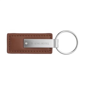 Sleutelhanger - leer - metalen ring