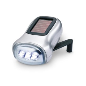 LED zaklamp op zonne-energie en dynamo - kunststof - 40mAh batterij