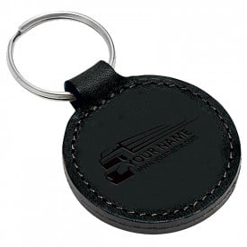 Lederen auto sleutelhanger-Zwart