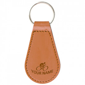 Lederen sleutelhanger Erik-Cognac