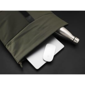 Lennon roll-top rugzak - 19L - gerecycled PU/rPET polyester - laptopvak