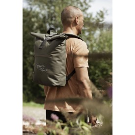 Lennon roll-top rugzak - 19L - gerecycled PU/rPET polyester - laptopvak