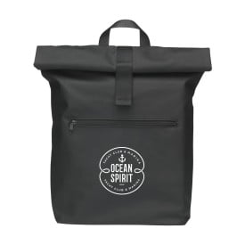 Lennon RCS Recycled Roll-Top Backpack rugzak-Zwart