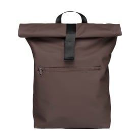 Lennon roll-top rugzak - 19L - gerecycled PU/rPET polyester - laptopvak-Bruin