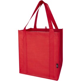 Liberty GRS gerecycled non woven draagtas met bodemplaat 29 l-Rood