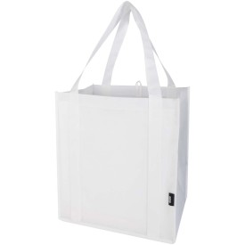 Liberty GRS gerecycled non woven draagtas met bodemplaat 29 l-Wit