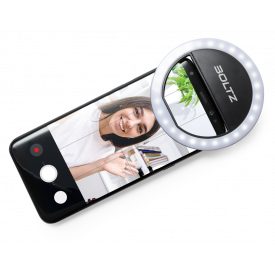 Lichtgevende ring voor smartphone - kunststof - 28 LED's - oplaadbaar