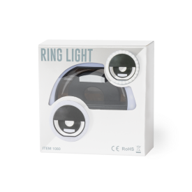 Lichtgevende ring voor smartphone - kunststof - 28 LED's - oplaadbaar