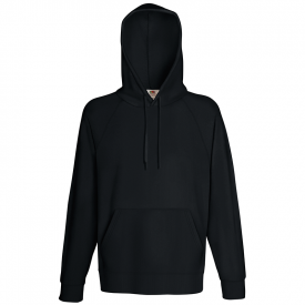 Lightweight Hooded Sweat-Zwart